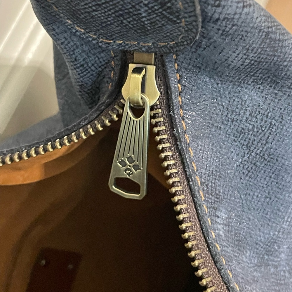 Patricia Nash Elia Denim Leather Small Hobo Bag - Picture 5 of 6